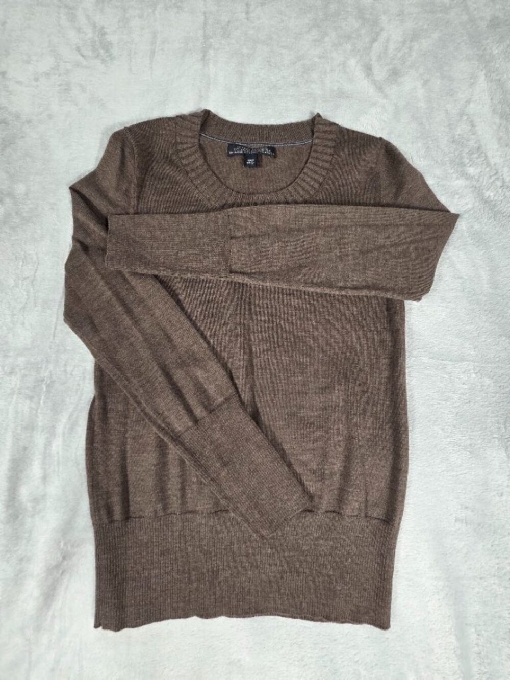 Banana Republic Extra Fine Italian Merino Wool Pullover Sweater Womens M Brown